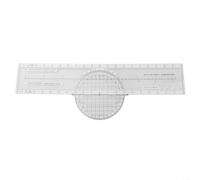Règle à glissière pour traceur d'aviation CRP-1, règle de navigation azimutale rotative à 360° pour planification de vol pilote avec conversion graphique VFR en heures et miles, 33,6 x 11,1 cm
