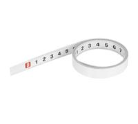 Règle adhésive 2 m, ruban à mesurer autocollant en acier de gauche à droite, règle d'établi dos adhésif pour travail du bois, couture, scie, table de dessin, blanc