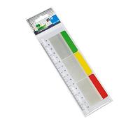 Règle avec drapeau marque-page assortis, lot de 12 pièces