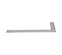 Règle carrée de charpentier en alliage d'aluminium, équerre de charpentier en forme de L, outil de mesure d'angle de cadre en forme de L pour la construction, le travail du bois, argent (300 mm)