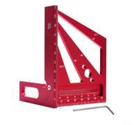 Règle carrée métrique pour le travail du bois, équerre de charpentier en alliage d'aluminium avec marquages de mesure gravés, outil de mise en page multi-angles pour mesure d'atelier et tâches de mise