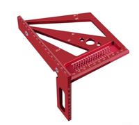 Règle carrée métrique pour le travail du bois, équerre de charpentier en alliage d'aluminium avec marquages de mesure gravés, outil de mise en page multi-angles pour mesure d'atelier et tâches de mise