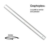 Règle Ciceros 2 Biseaux Blancs + Bosselage 50 Cm