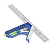 Regle d'angle de Combinaison WORKPRO, Equerre a Combinaison 300mm en Acier Inoxydable, Equerre Combinee avec Niveau a Bulle et Tire-Lignes Pratique, Ideal pour Mesure, Marquage