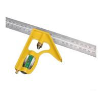 Règle d'Angle en Acier Inoxydable avec Niveau Outil de Mesure 180°, pour | Règle D'angle En Acier Inoxydable Équerre De Menuisier Rapporteur D'angle 180 Degrés Outil De Mesure