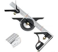 Règle d'Angle en Acier Inoxydable avec Niveau Outil de Mesure 180°, pour | Règle D'angle En Acier Inoxydable Équerre De Menuisier Rapporteur D'angle 180 Degrés Outil De Mesure