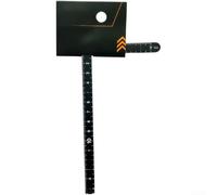 Règle d'angle en acier inoxydable en forme de L - Outil de mesure à 90° - Équerre de menuisier inoxydable pour bricolage - Angle de butée noir 15/30 cm (15 cm)