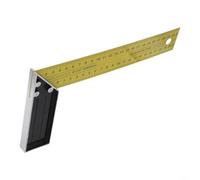Règle d'angle en forme de L en acier de précision à 90 degrés pour le travail du bois, outils de mesure, échelle métrique en pouces 250 mm (35 cm)