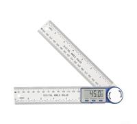 Règle d'angle numérique en acier inoxydable pour mesurer et transférer des angles avec affichage et capacité de conservation pratique des données (bleu)