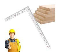 Règle D'angle Outil Combiné de Construction en Acier Inoxydable | Équerre de charpentier à angle droit 15 x 30 cm pour Charpentiers Ingénieurs Menuiserie Traçage Chevrons Maison