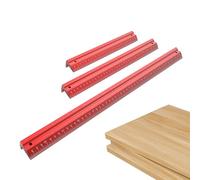 Règle d'architecture - Outil de mesure 3 pièces très résistant - Règle en métal avec échelle - Pour dessin, couper et guider dans le travail du bois, pour ingénieurs et charpentiers