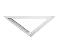 Règle D'architecture Triangle 90 Degrés 200mm, Alliage D'aluminium | Base Large Stable, Fonctions de Traçage et Rapporteur, pour Dessin et Tâches Architecturales, Argenté