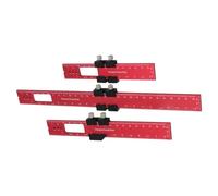 Règle de charpentier 3 pièces Outil de précision en d'aluminium | Woodpeckers Tools Set pour mesurer la mise en page de scie, niveau de scie, ingénieur, menuiserie, atelier