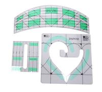 Règle De Couette Chaude-Antidérapante Règle D'arc Règle De Coeur Patchwork Quilting Modèle Ensemble 3 Pièces