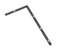 Règle de disposition métrique | Carré en L en acier carbone pour vérification des, forme fixe à 90 degrés, extrémités arrondies, 30 X 15
