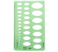 Règle De Gabarit Ovale Multifonction, Nouveau Matériau En Résine Respectueux De L'environnement, Longueur 20cm * Largeur 13cm, 1-3 Pièces