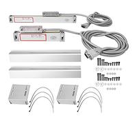Règle de grille à échelle linéaire en alliage d'aluminium outil de mesure de haute précision pour tour de fraisage JCS900 2AE 3AE affichage numérique 1 ensemble 2 pièces (Stroke 300mm and 400mm)