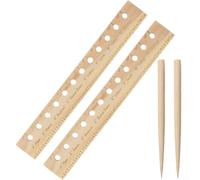 Règle de Jardinage en pour bois 13 Pouces pour Espacement Règle(2 Pieces) | Mesure précise, marqueurs d'espacement intégrés, pour idéal pour légumes et fleurs, pour bois durable