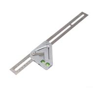 Règle de Marquage 35cm pour Menuisier Pro Règle de Marquage 35cm | Précision ±0.5°, échelle double face, mesure 0-180°, pour idéal onglet, acier inoxydable