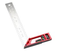 Règle de marquage à angle droit multifonction 250 300 400 mm - Équerre de menuisier en acier inoxydable de haute précision - Poignée en aluminium pour mesurer les fissures
