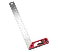 Règle de marquage à angle droit multifonction 250 300 400 mm - Équerre de menuisier en acier inoxydable de haute précision - Poignée en aluminium pour mesurer les fissures