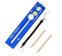 Règle de marquage polyvalente Corps en alliage d'aluminium Insert en acier inoxydable Tête rotative pour des coupes précises 290 mm (Bleu)