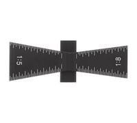 Règle de Menuiserie à Queue D'aronde 1: 5 1: 8, Marquage Précis Noir | Aluminium, Double Jauge de Profondeur Graduée, pour Menuiserie et Bois, Outil Manuel de Mesure