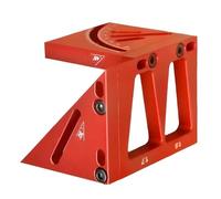 Règle de mesure 3D multiangles, équerre en alliage d’aluminium pour menuiserie, 1,8 x 2,4 x 1,8 in, 45 x 60 x 45 mm, rapporteur, traceur d’angle 45/90 degrés, outil de mesure rouge