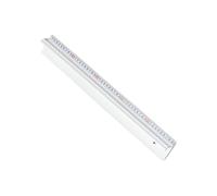 Règle de mesure en métal, guide droit de 50 cm avec protège-doigt incurvé, échelle facile à lire, trou de rangement pour feuilles de papier, tables de loisirs, studios, coupe-tissu, disposition du de