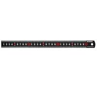 Règle de mesure Faithfull 300 mm (12 pouces) - Règle en acier inoxydable noir mat avec graduations métriques claires et trou de suspension