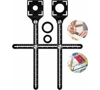 Règle De Mesure Multi-Angles Avec 2 Trous De Positionnement, Règle De Menuisier En Alliage D'aluminium, Gabarit De Mesure Adapté Aux Constructeurs, Artisans Et Charpentiers