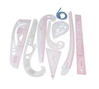 Règle De Mesure Pour Tailleur, Kit De 9 Pièces, Pour Couture, Dessin, Bras, Courbe Française, Règle De Coupe, Roue À Palette