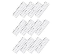 Règle de Mesure Transparente 4,2 Pouces 12 Pièces pour Ongles | Double Graduation Métrique, Légère et Réutilisable, pour Formes et Usage Domestique ou Enseignement