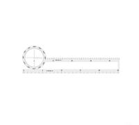 Règle de navigation professionnelle CNP-2 pour tracé de carte de vol, règle de mesure transparente avec angle et échelle de distance, rapporteur en plastique léger pour entraînement aéronautique, 19,3