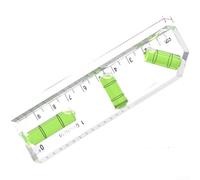 Règle de niveau en acrylique avec jauge d'angle, aimant puissant pour surfaces métalliques, transparente pour mini niveaux à bulle pour mesure multi-angles à 15°, pour précision 1 mm (magnétique)