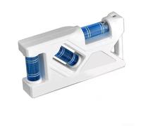 Règle de niveau poche ABS choc 105x55mm blanche | Mesure 3 en 1, horizontal vertical 45°, précision 0.5mm/m, base magnétique pour forte, corps ABS antichoc