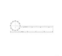 Règle de planification de vol professionnelle - 19 cm - Distance d'angle | Angle, distance, pour conversion de l'échelle, idéal pour la planification de vol et les cartes papier, mesure précise