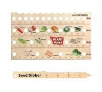 Règle de plantation et semoir - Outil d'espacement des en bois, règle d'espacement des semences, guide d'aménagement du jardin de 35 cm | Professionnels jardiniers jardiniers producteurs