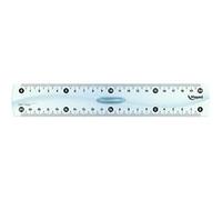 MAPED Lot de 3 Règles plate Double Décimètre Essentials Plastique 20 cm à Poignée