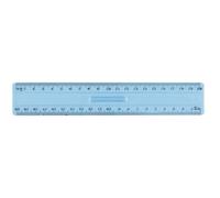 Règle double décimètre - Plastique incassable - 20 cm - Poignée confortable - Graduation mm