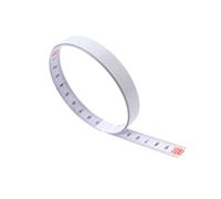Règle en Acier Adhésive Graduée Métrique pour Menuiserie, Blanc | Mesure Précise 0,1-100mm, Coupe à Longueur Souhaitée, Résistante à L’usure, pour Établis et Rails