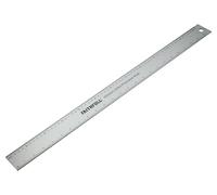 Règle en aluminium Faithfull 600 mm (24 pouces) - Règle de marquage et de mesure en aluminium avec double graduation métrique et impériale, tableau de conversion et trou de suspension