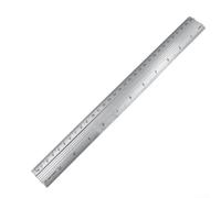 Règle en aluminium incassable de 20 cm avec marques imprimées transparentes | Alliage résistant aux chocs, convient à une trousse à crayons, design léger, utilisation au bureau scolaire