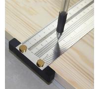 Règle en bois T, 400 mm, en acier inoxydable, de haute précision, pour l'ébénisterie