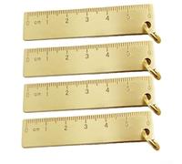 Règle en laiton de 6 cm, petite règle en métal, outil de mesure de poche, bord droit en laiton de précision pour échelle d'ingénieur pour mini, dessin d'architecte, géométrie étudiante