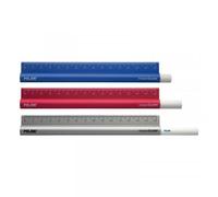 Règle En Métal 15 Cm Avec Gomme Blanche Intégrée Milan