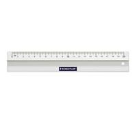 Règle en métal - STAEDTLER - 20CM - Graduée en millimètres - Biseau anti-tâches - Bande antidérapante