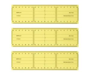 Règle-équerre - ALEPH - FTT210162-3 - Lot de 3 - 21cm - Plastique Jaune