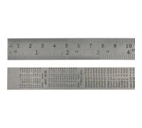 Règle Faithfull en acier inoxydable 600 mm (24 pouces) - Règle de marquage et de mesure avec double graduation métrique et impériale, tableau de conversion et trou de suspension