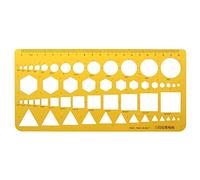 Règle Géométrique 2 Pièces Normographe Cercle Triangle Carré Modèles De Mesure Règle Gabarit Pour Studio Artistique Ou Dessin Et Dessin Personnel (1 pièce)